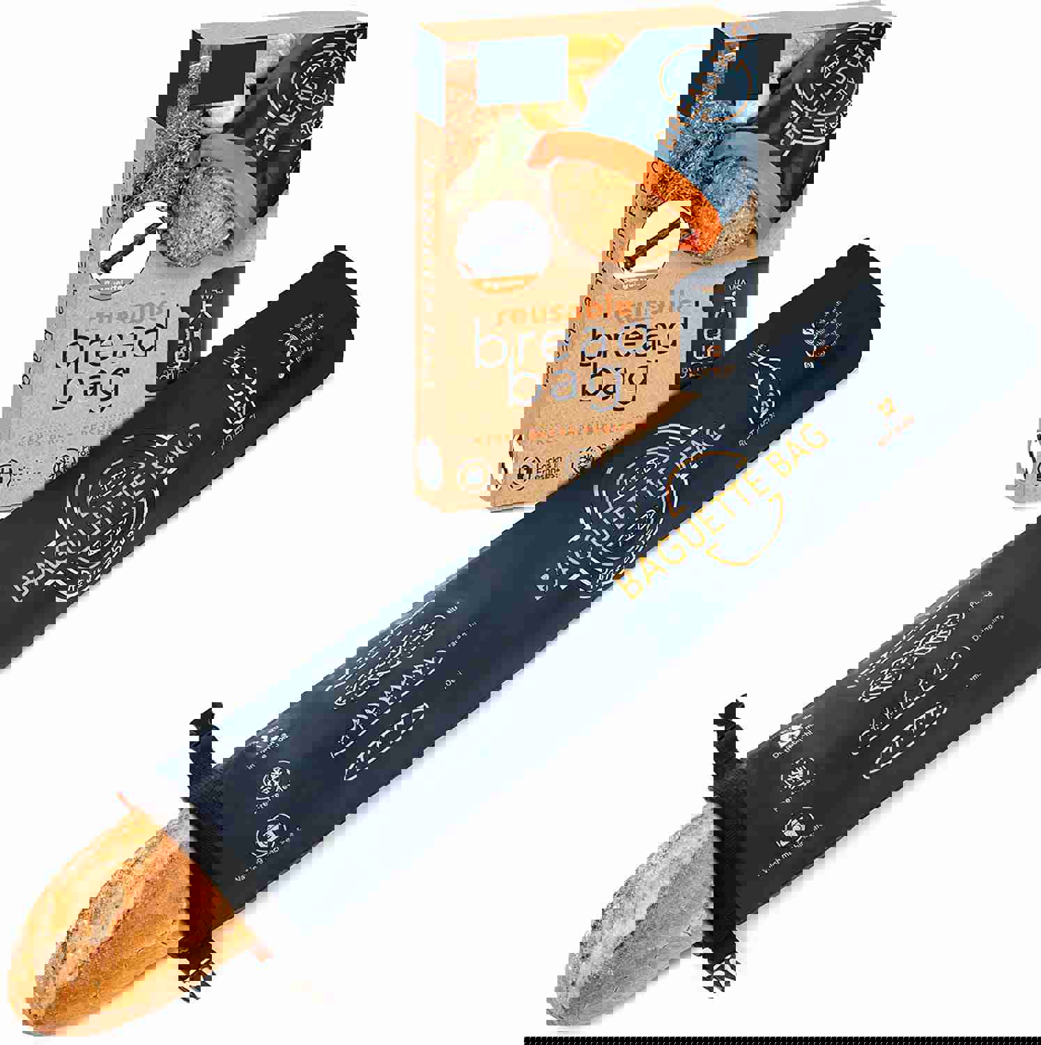 Linen Bread Bag - Reusable Freezer Bag for Homemade Bread