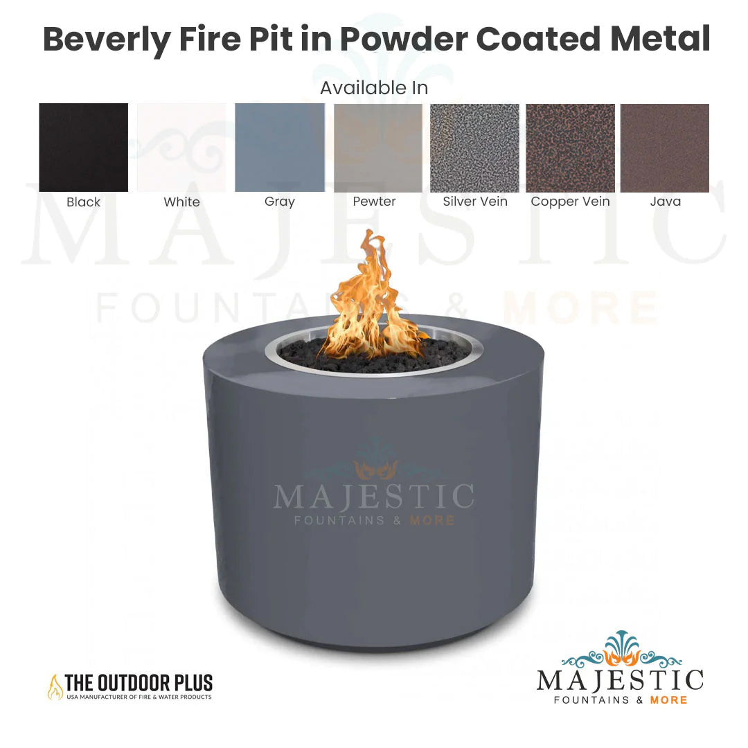 The Outdoor Plus Beverly Fire Pit in Powder Coated Metal with Free Cover