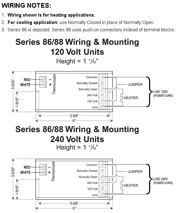 Athena Series 88 Electronic Temperature Controller (0° to 300°F, 12 Remote Setpoint)