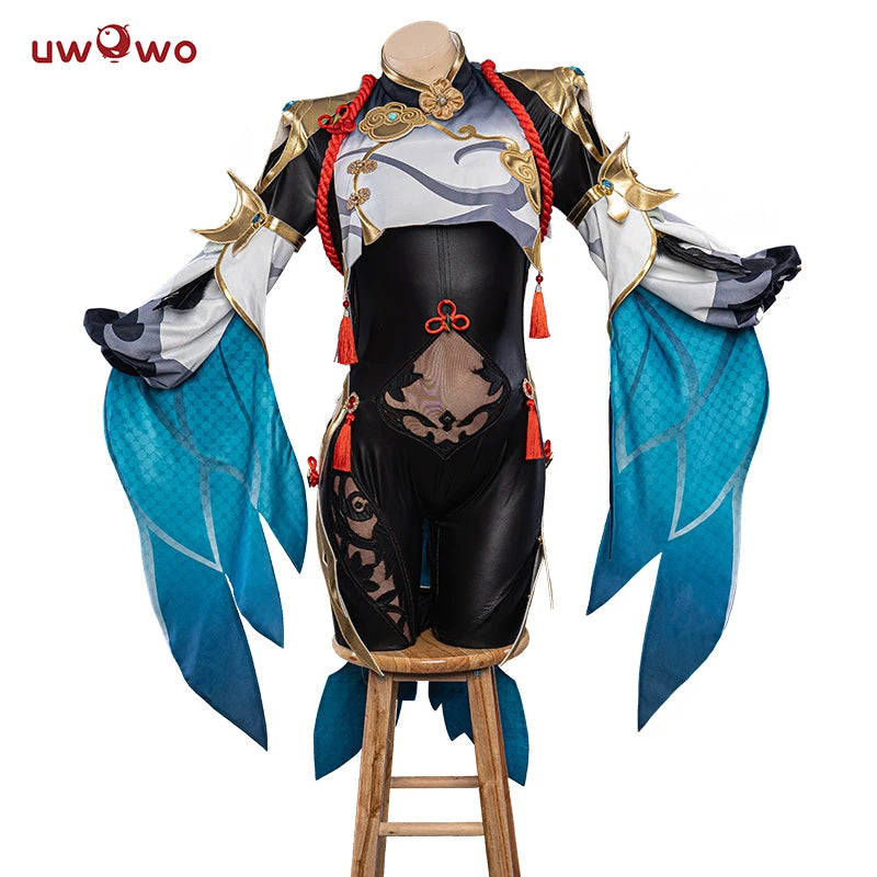 UWOWO Shenhe Cosplay Costume - Genshin Impact Liyue Cryo Shen He Outfit for Halloween & Christmas