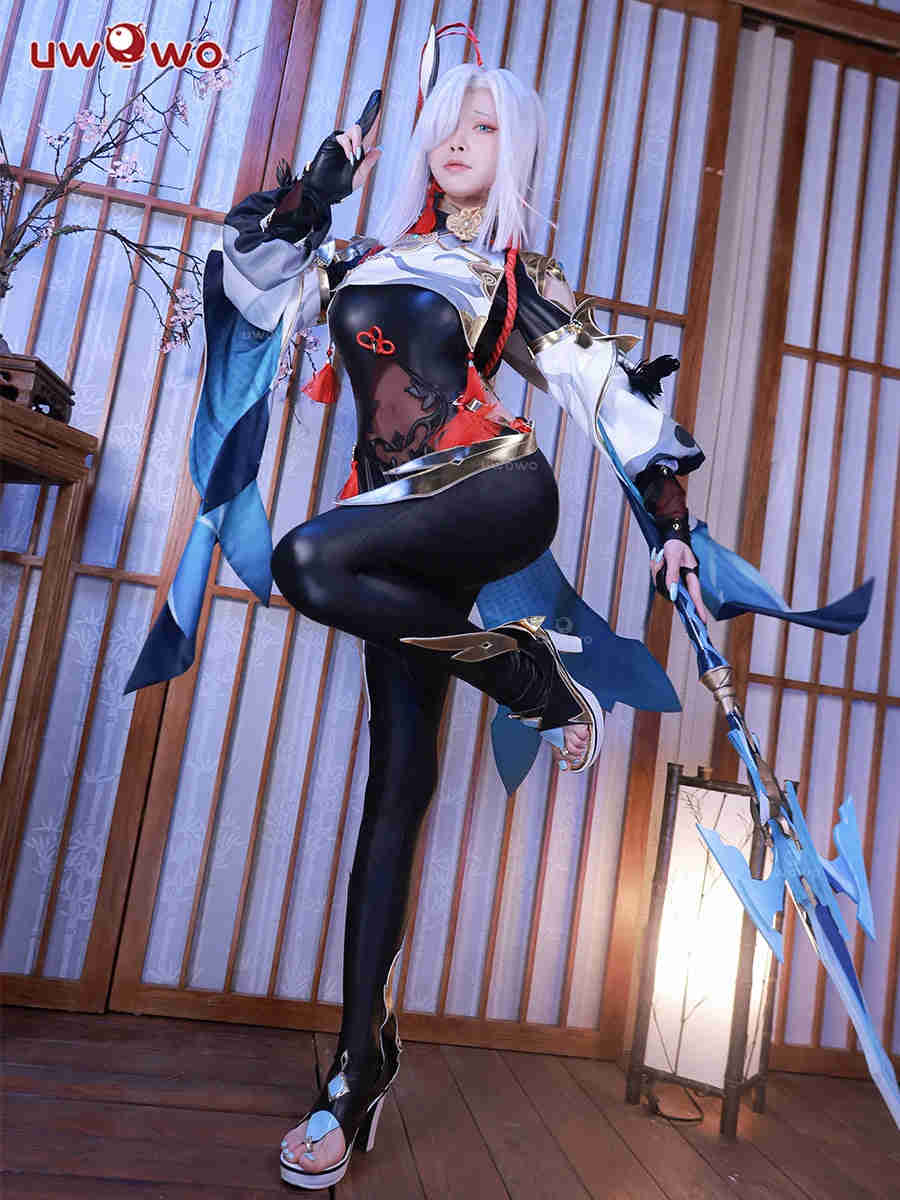 UWOWO Shenhe Cosplay Costume - Genshin Impact Liyue Cryo Shen He Outfit for Halloween & Christmas
