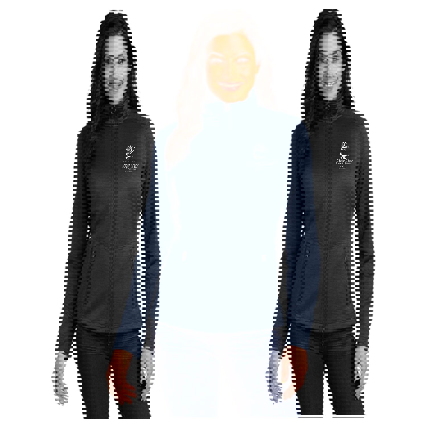 Port Authority® Ladies Digi Stripe Fleece Jacket