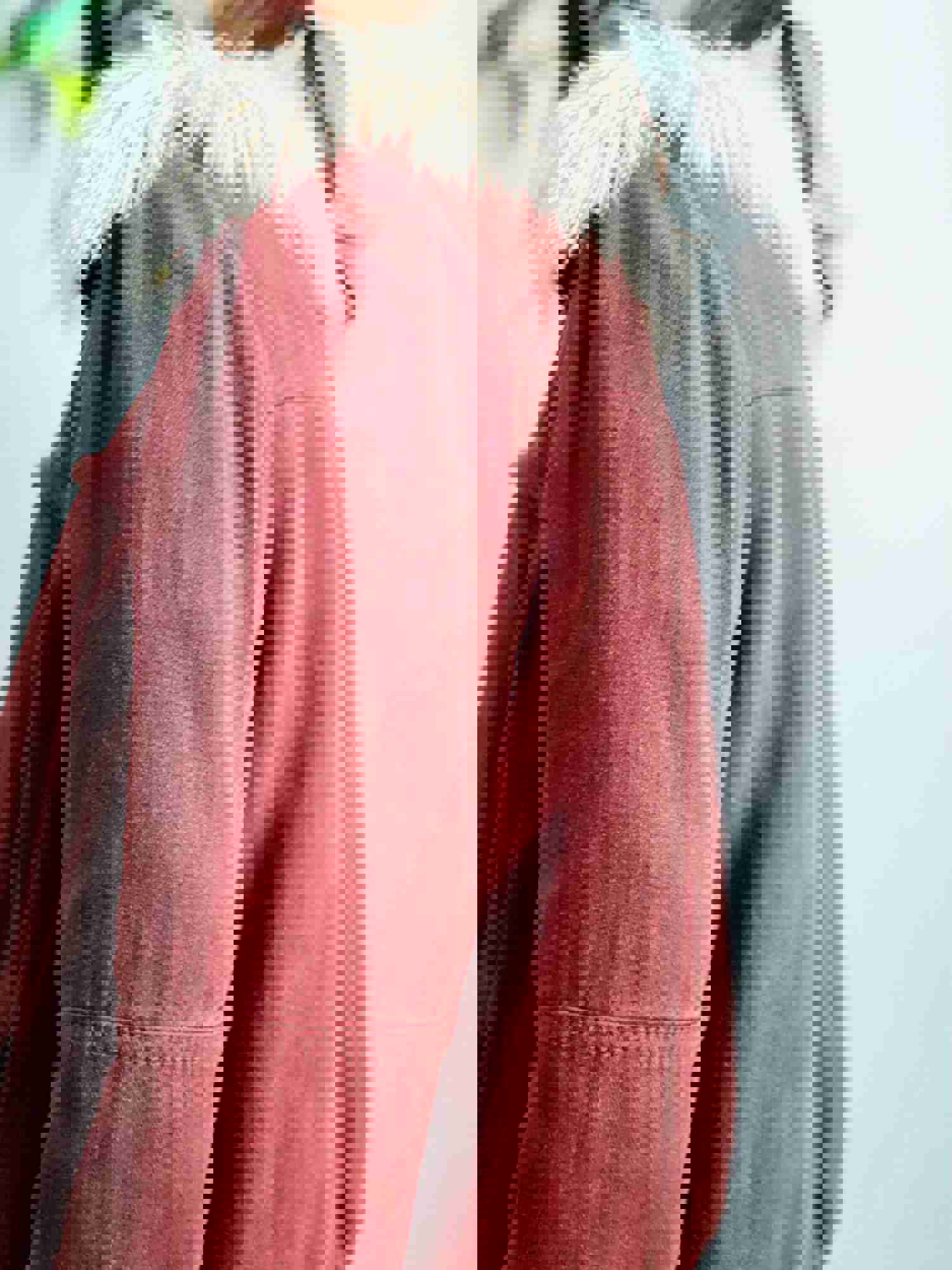 Vintage Burgundy Winter Jacket with Faux Fur