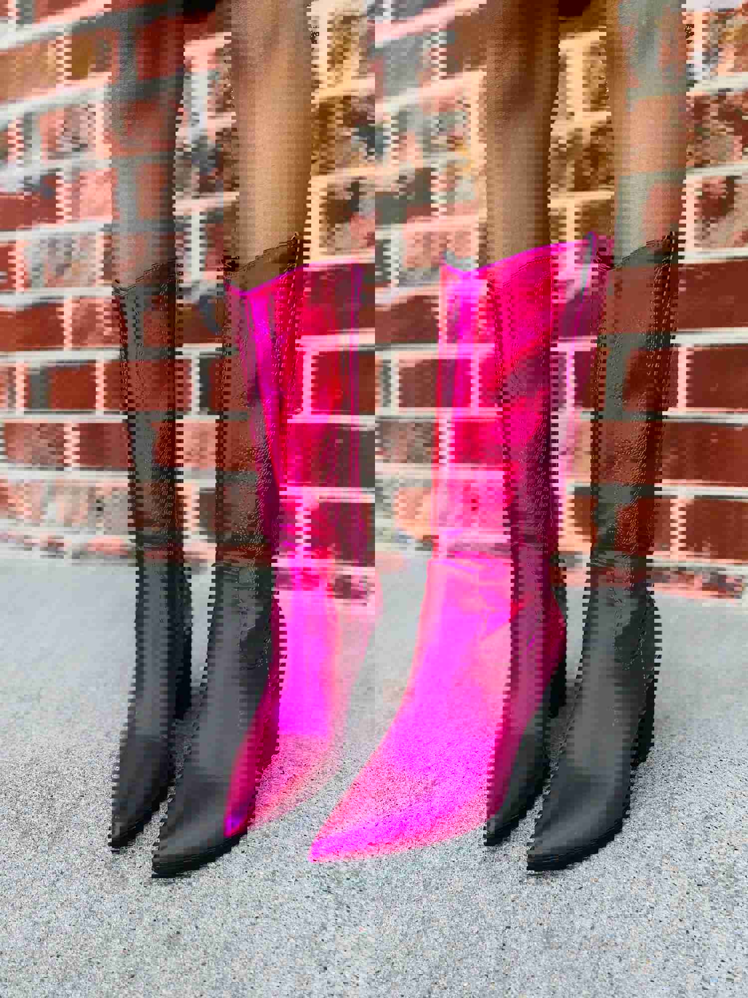 Fire & Icey Pink Metallic Cowgirl Boots