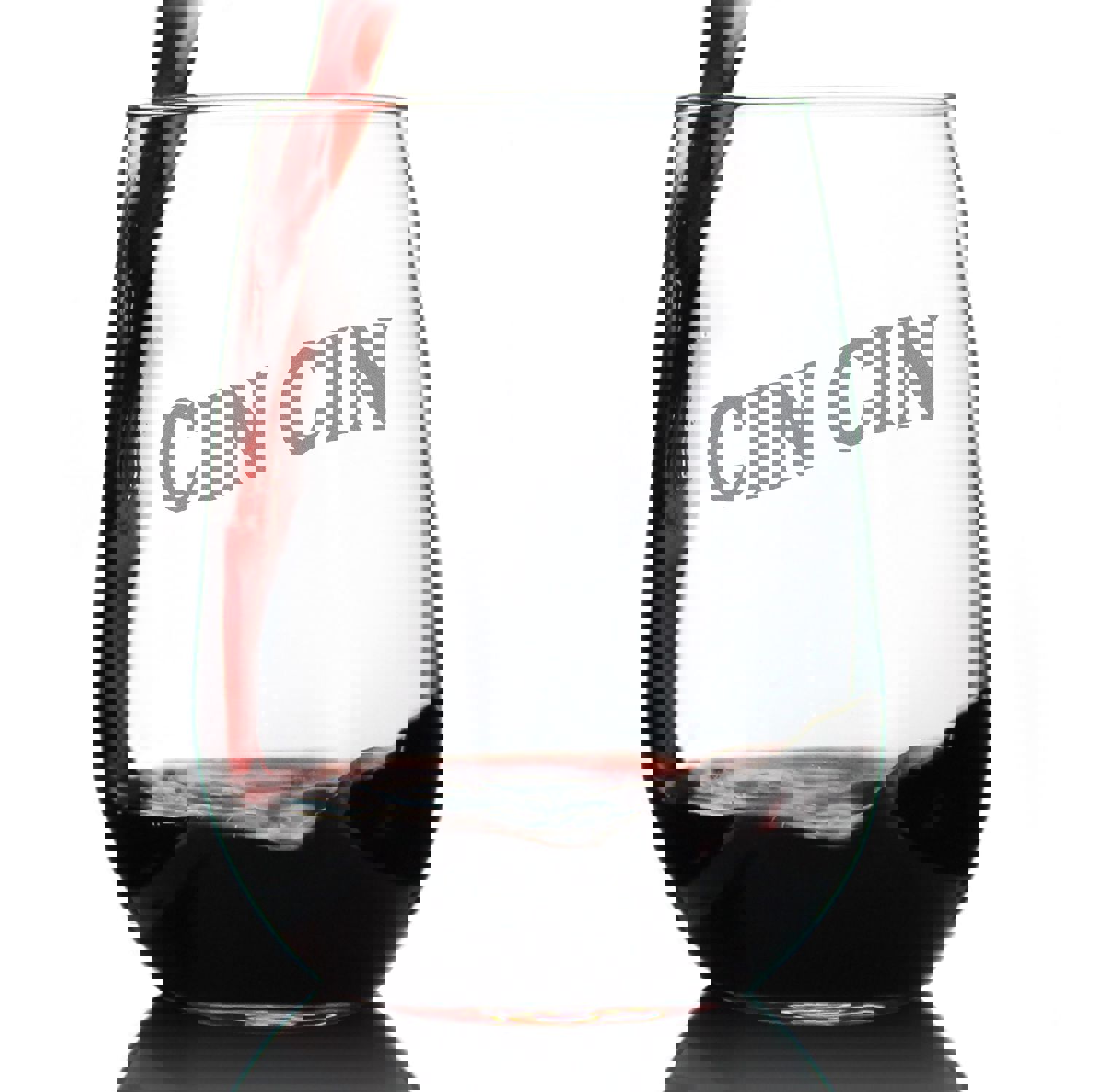 Cin Cin - Italian Cheers - Stemless Wine Glass - Cute Italy Themed Gift for Women and Men - Large 17oz