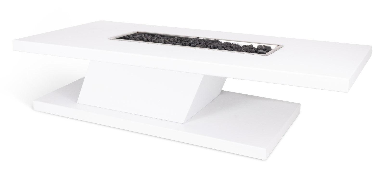 The Outdoor Plus 60 Rectangular Imperial Fire Table - Powder Coated Metal, 15" Tall