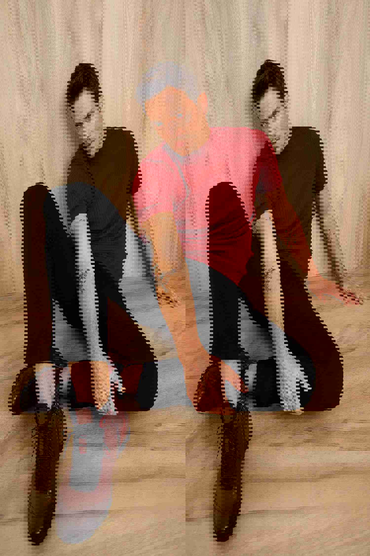 Houston Leather Burgundy Lace-Up Casual Men Boot with Zipper