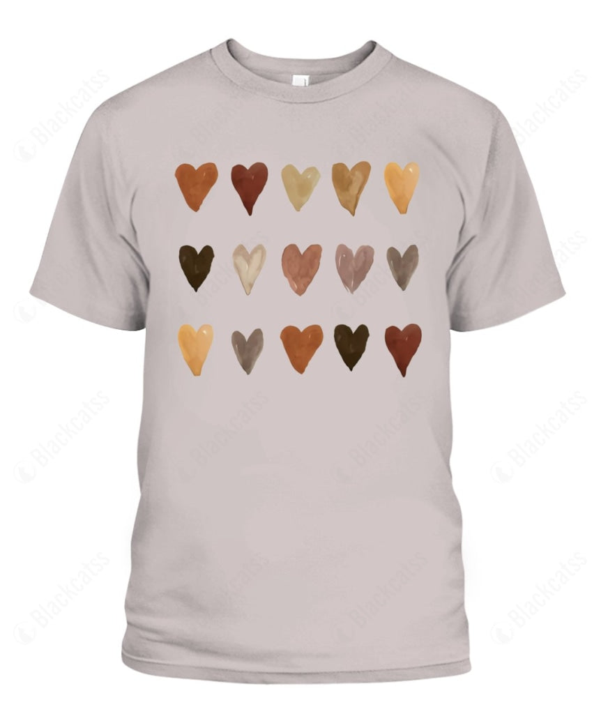 Watercolor Hearts Custom Graphic Apparel - Unisex Cotton T-Shirt