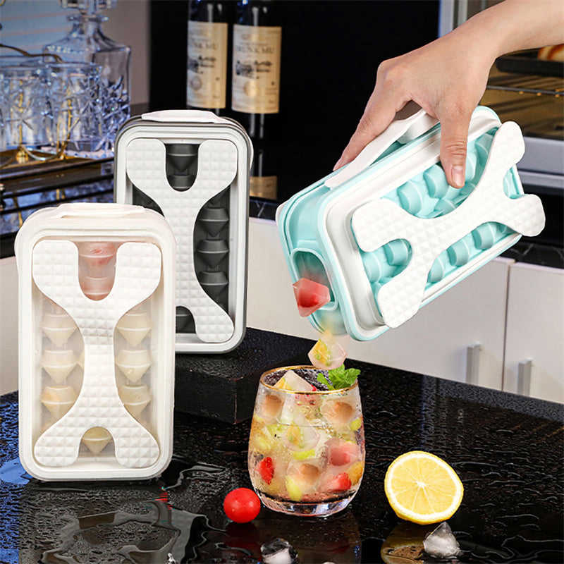 2-in-1 Portable Silicone Ice Ball Mold & Water Bottle - Creative Ice Cube Maker for Summer Drinks