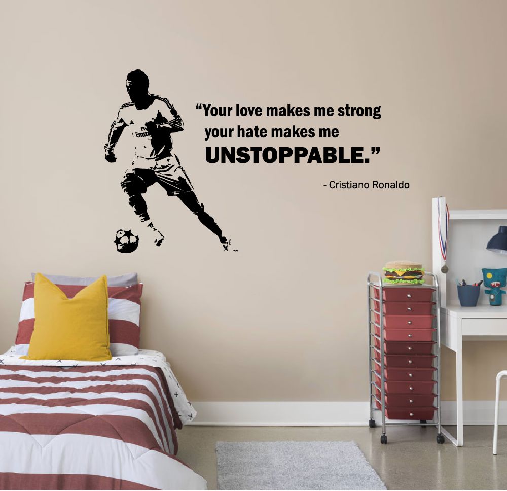 Soccer Quotes Vinyl Wall Art Sticker Decal - Motivational Sports Decor