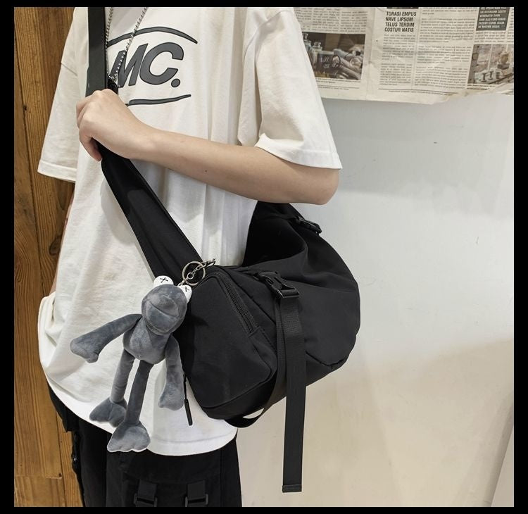 Lkblock Japanese Functional Nylon Sling Bag for Women - Large Capacity Casual Crossbody Messenger Bag