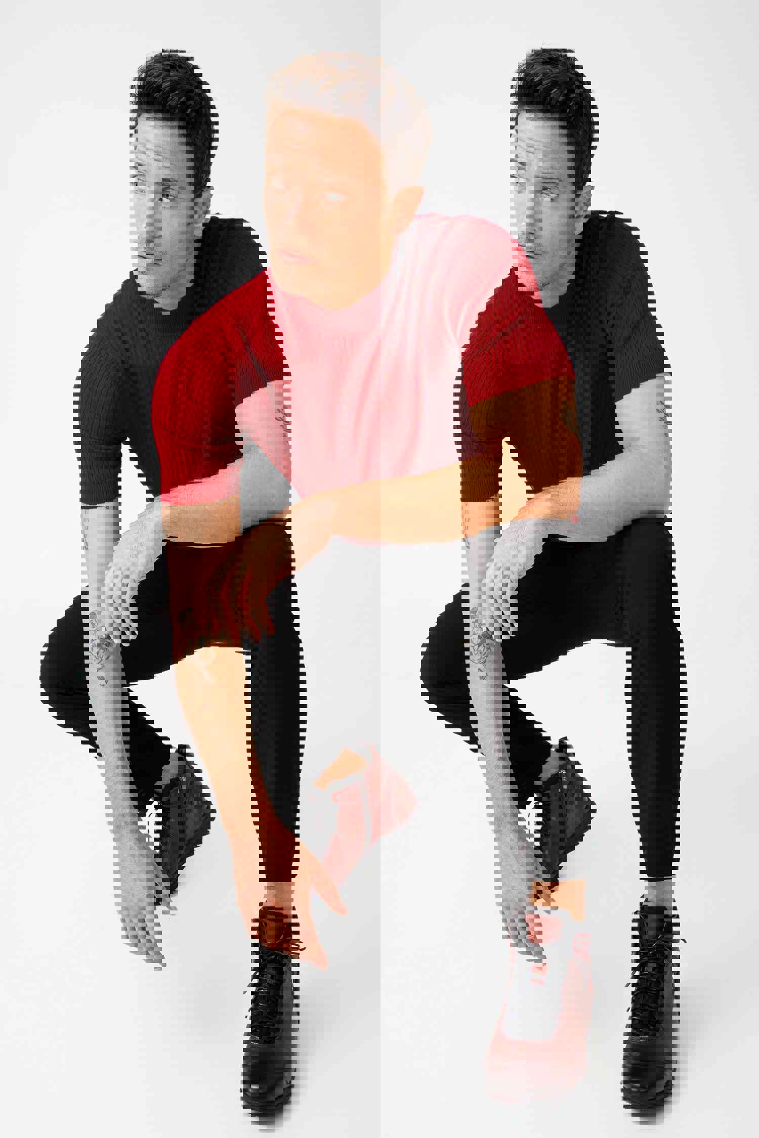 Houston Leather Burgundy Lace-Up Casual Men Boot with Zipper