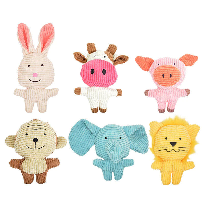 Squeaky Baby Toys - Soft Plush Animal Toys with Fun Sounds