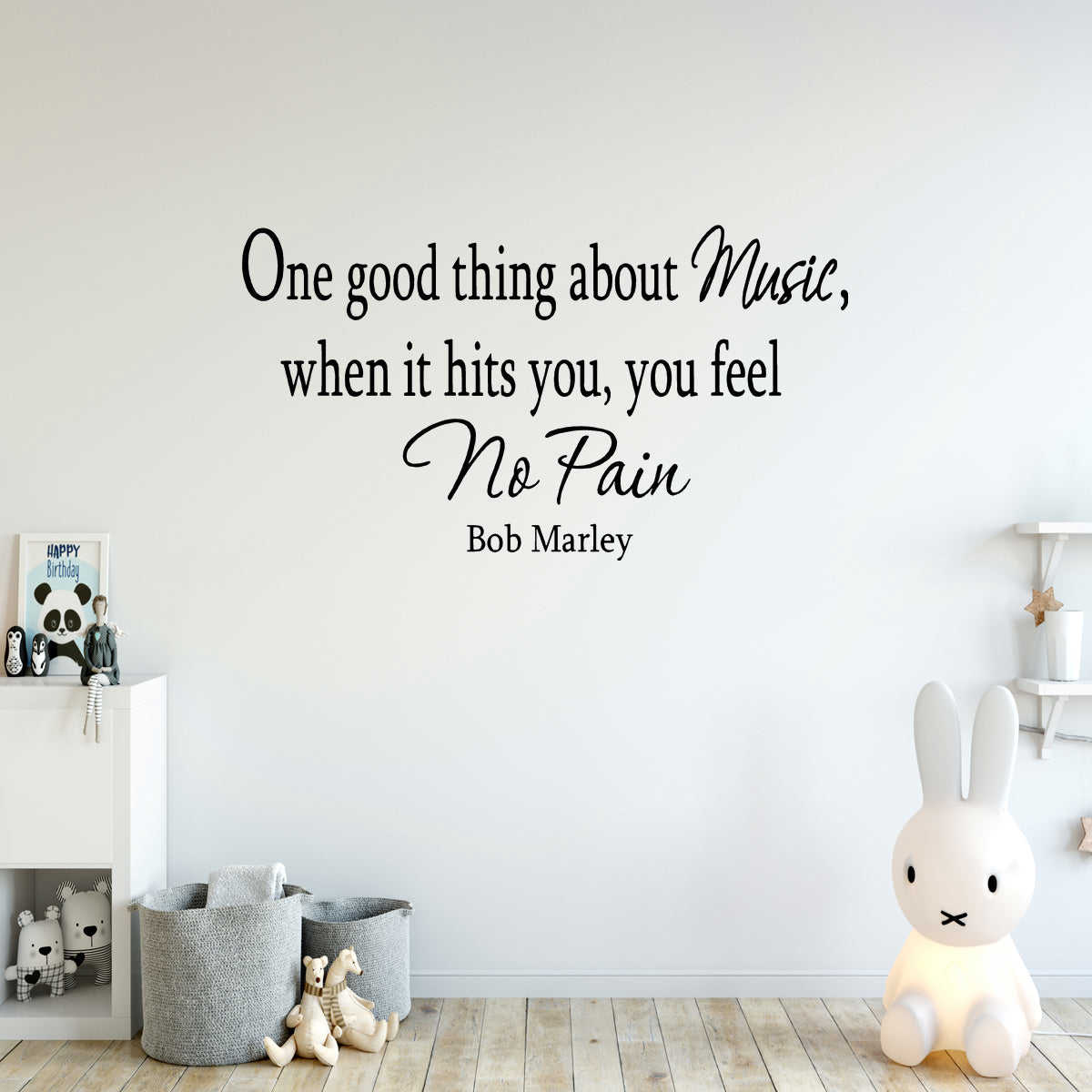 One Good Thing About Music Bob Marley Vinyl Wall Decal VWAQ