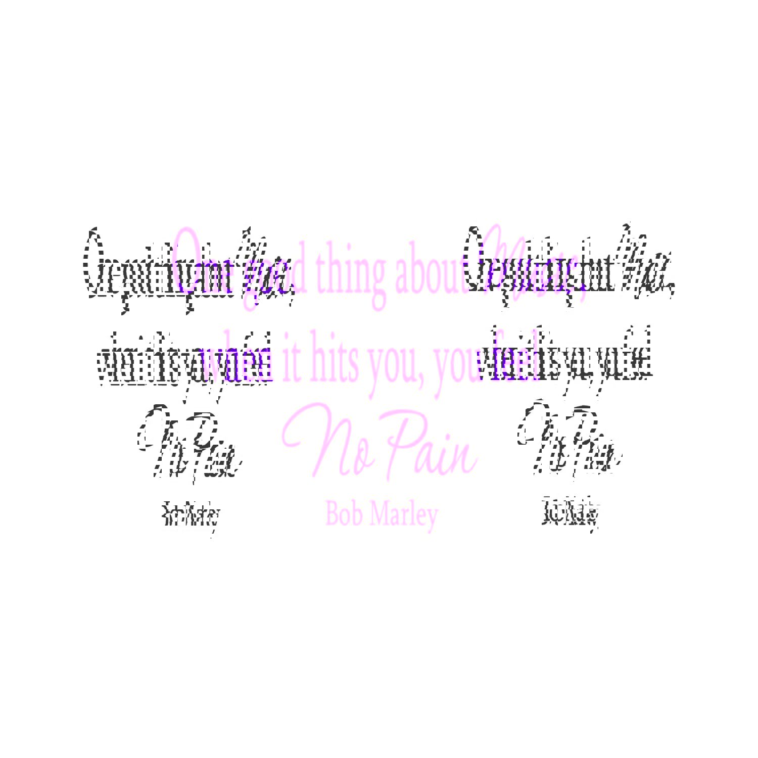 One Good Thing About Music Bob Marley Vinyl Wall Decal VWAQ