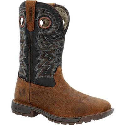 ROCKY LEGACY 32 STEEL TOE WATERPROOF WESTERN BOOT - BROWN