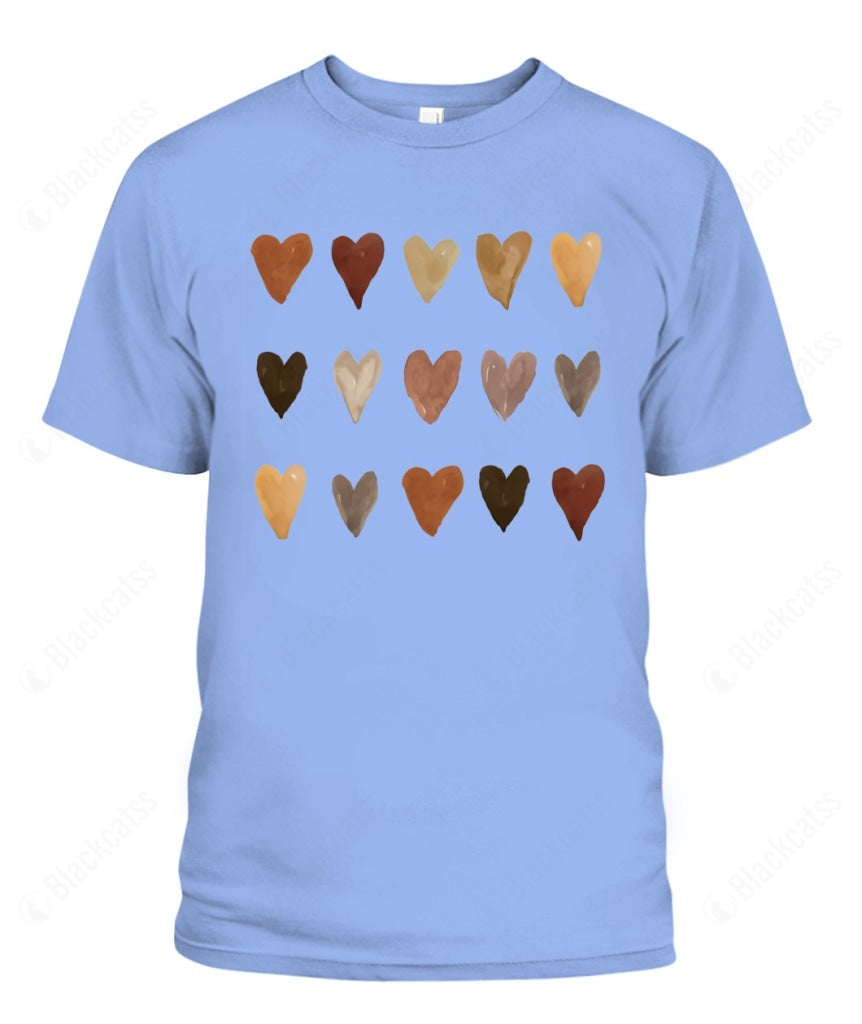 Watercolor Hearts Custom Graphic Apparel - Unisex Cotton T-Shirt
