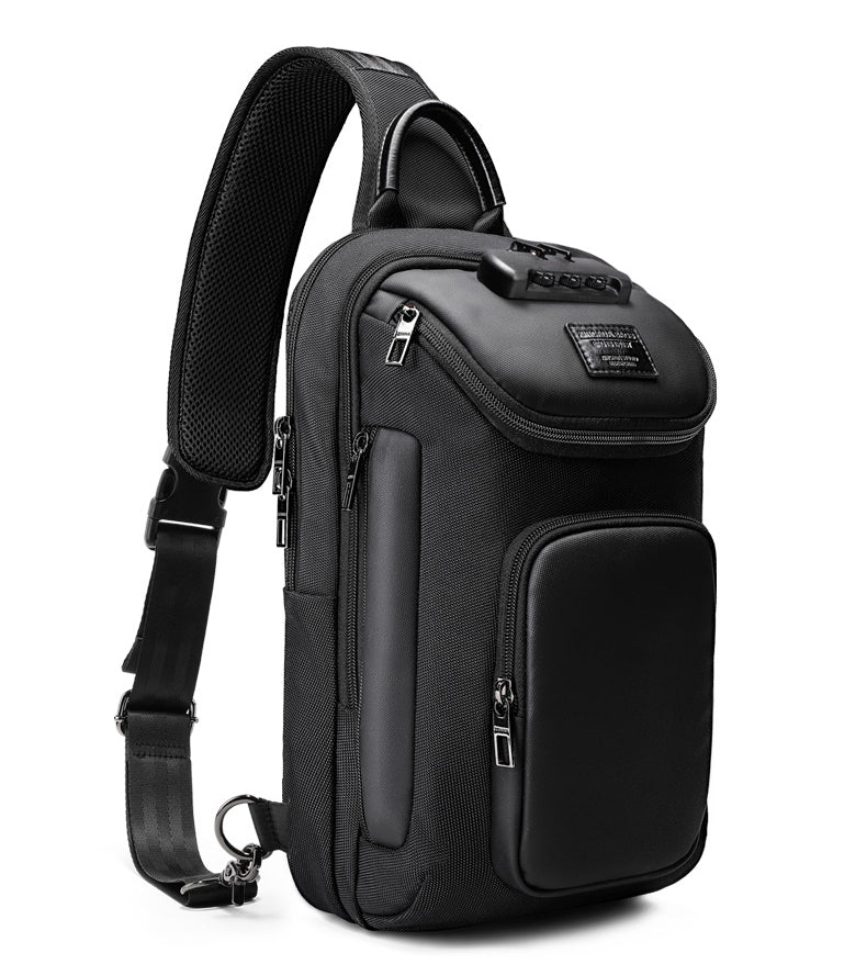 Lkblock Large Capacity Men Oxford Waterproof Multifunction Crossbody Bag