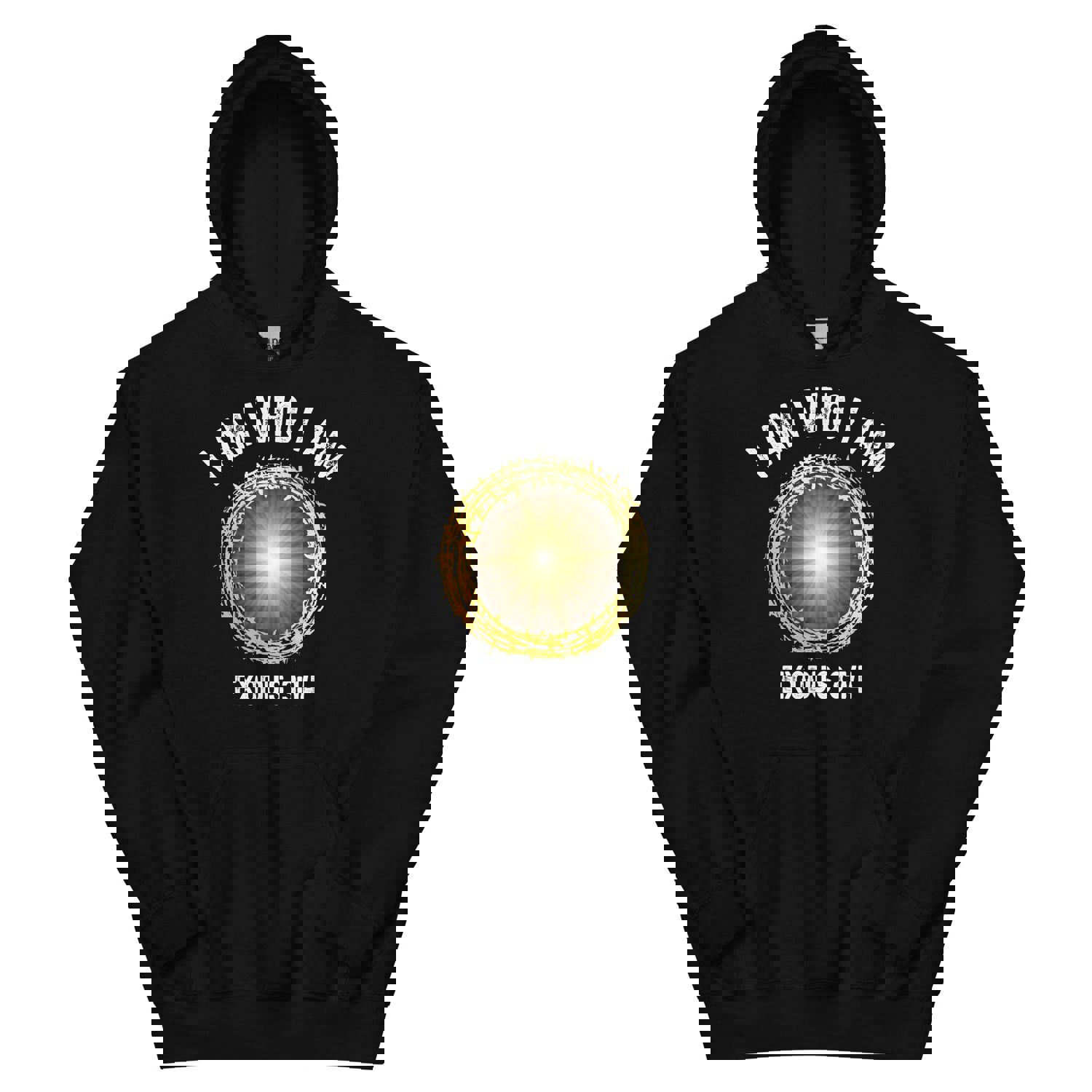 F&H Christian I Am Who I Am Men's Hoodie - Soft & Stylish