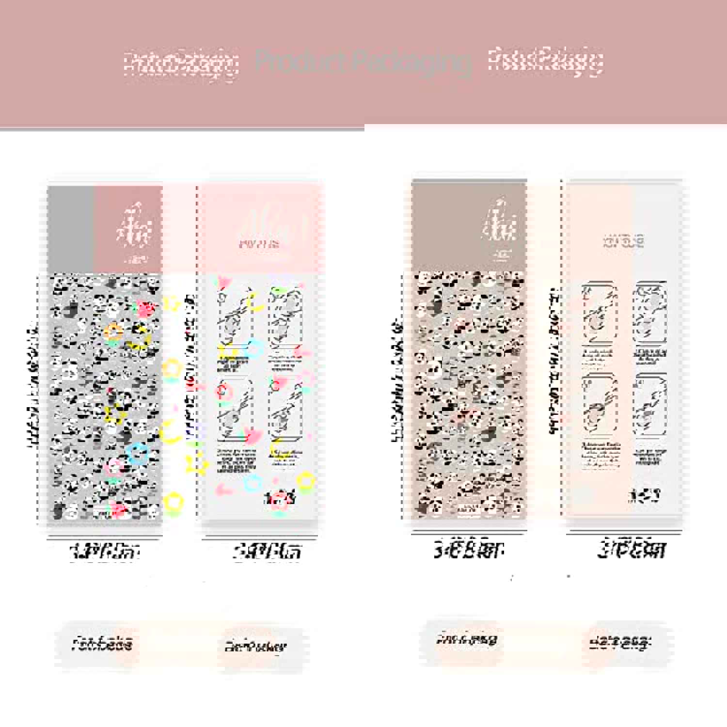 ACDE 5 Sheets Cute Cartoon Nail Art Stickers for Women, Girls, and Kids