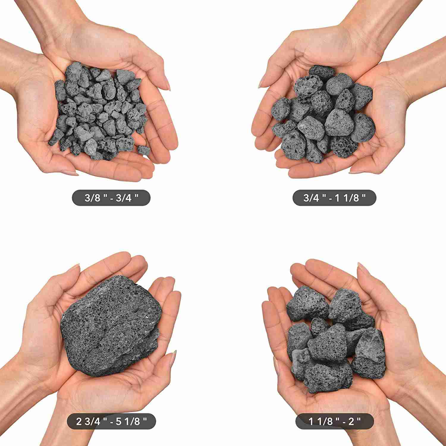 Skyflame 10LB Natural Lava Rocks for Fire Pits, Fireplaces, and Outdoor Decor