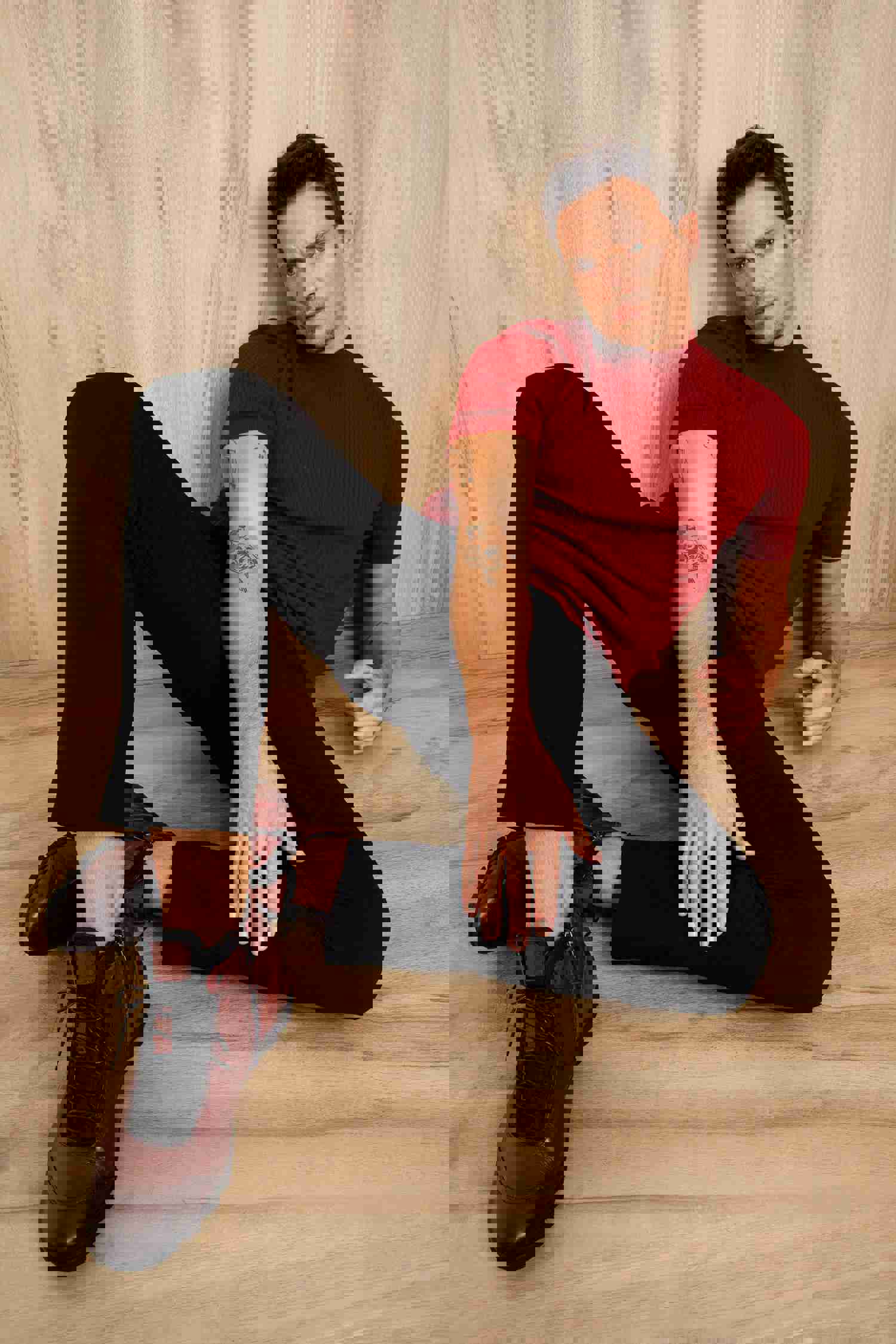 Houston Leather Burgundy Lace-Up Casual Men Boot with Zipper