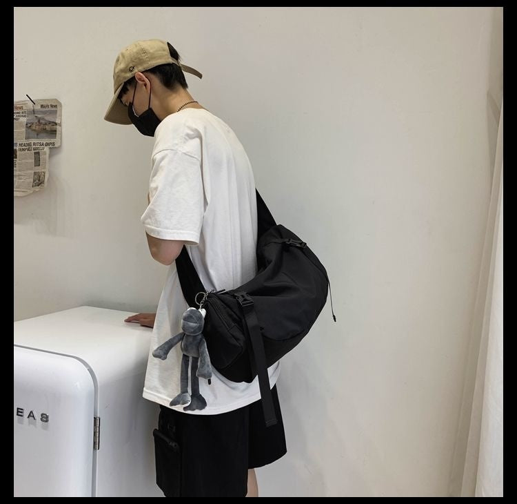 Lkblock Japanese Functional Nylon Sling Bag for Women - Large Capacity Casual Crossbody Messenger Bag