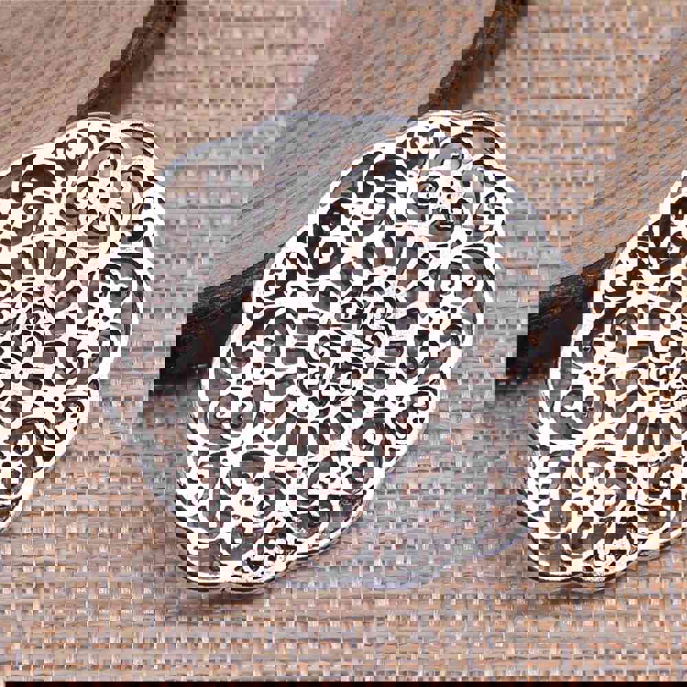 5pcs Antique Silver Hollow Flower Charms for DIY Jewelry Making