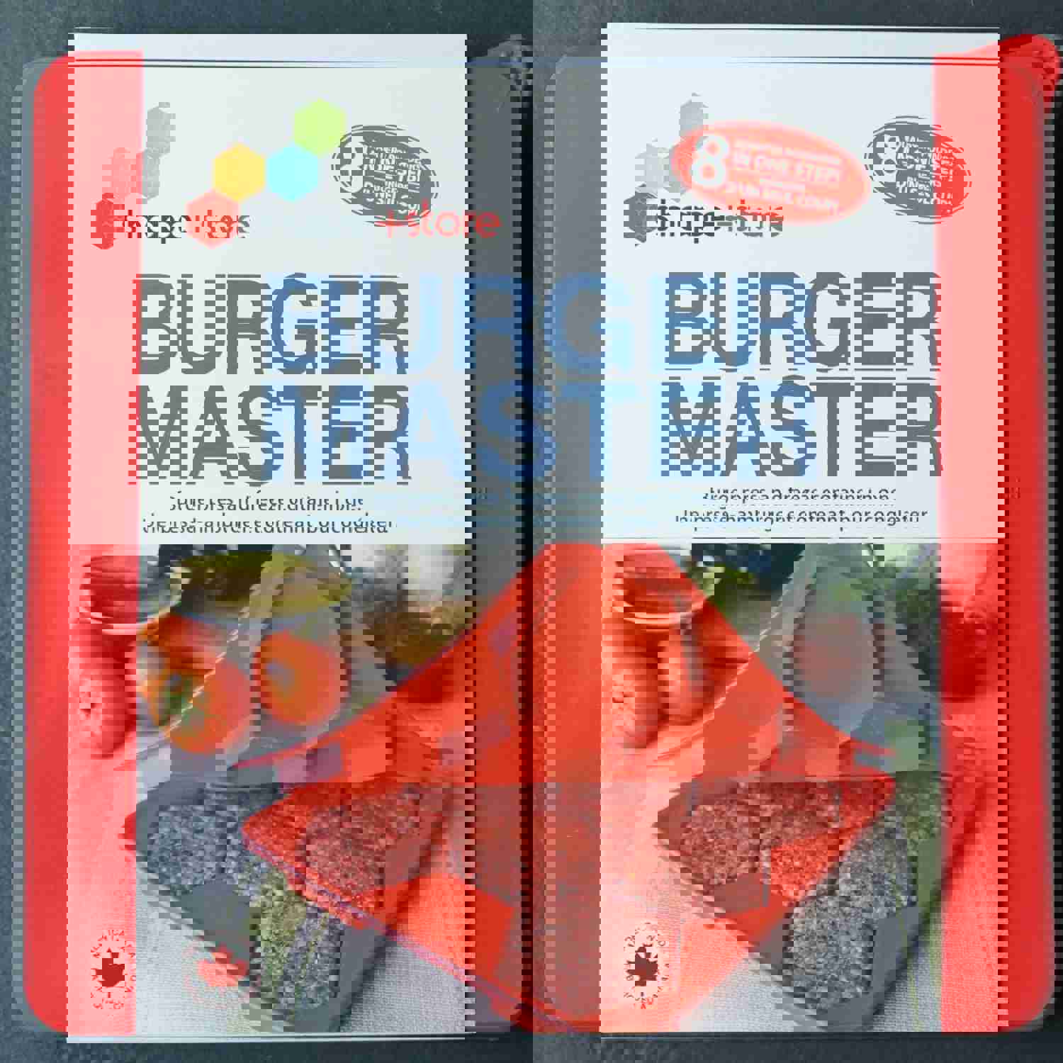 Burger Master® 8-in-1 Burger Press and Freezer Container