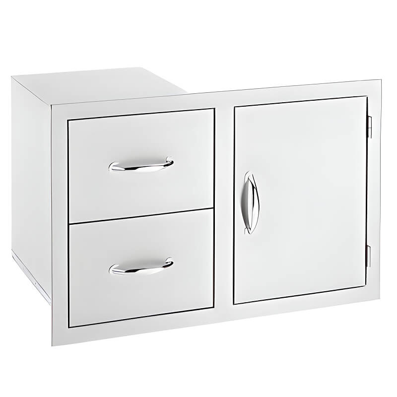 Summerset 36 Inch Flush Mount 2 Drawer & Access Door Combo - SSDC2-36