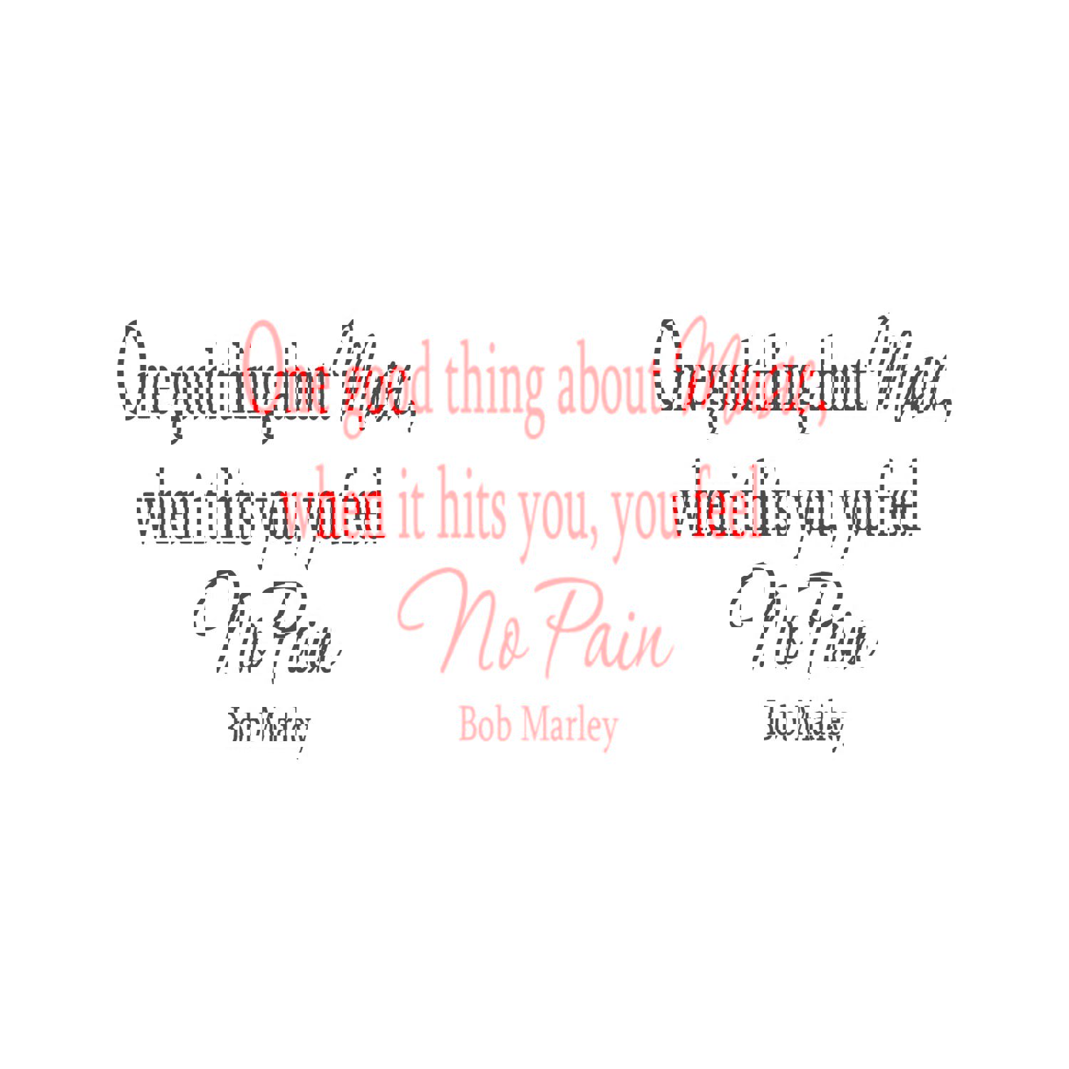 One Good Thing About Music Bob Marley Vinyl Wall Decal VWAQ