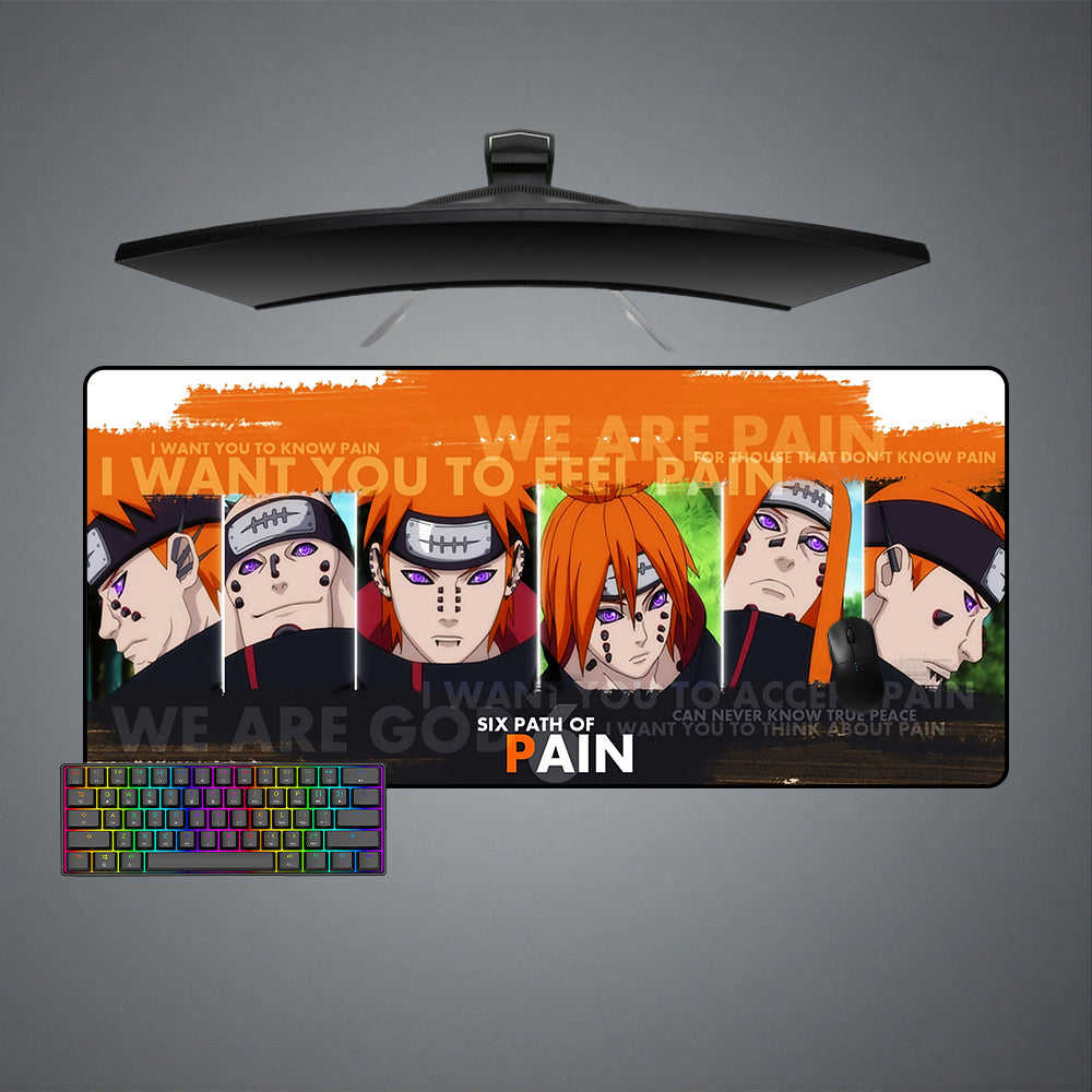 Naruto Six Paths of Pain Design M-XXL Size Gaming Mouse Pad