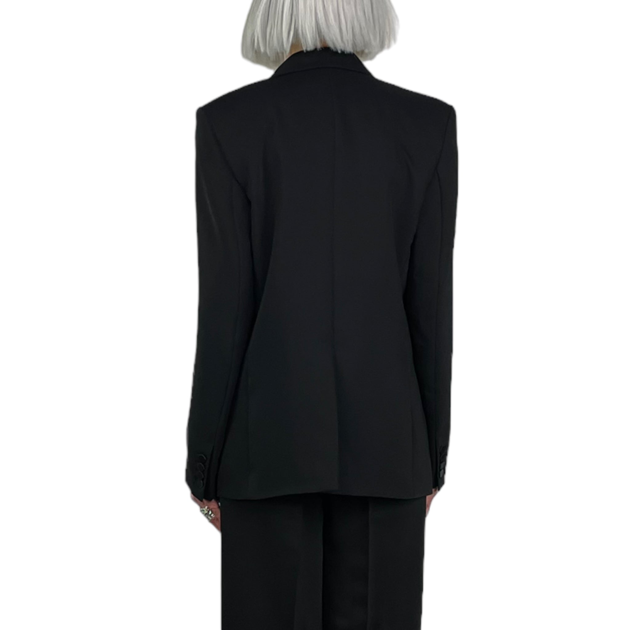 SATIN CREPE JACKET WITH ROSE