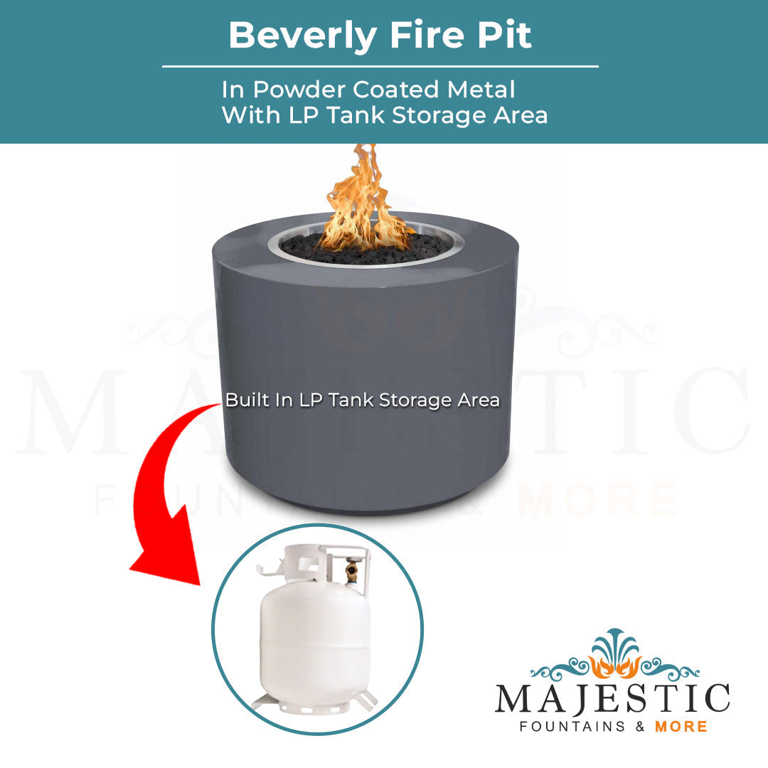 The Outdoor Plus Beverly Fire Pit in Powder Coated Metal with Free Cover