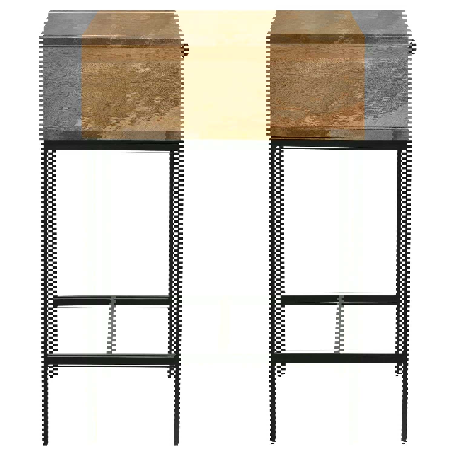 Stephie 1-drawer Rectangular End Table in Honey Brown