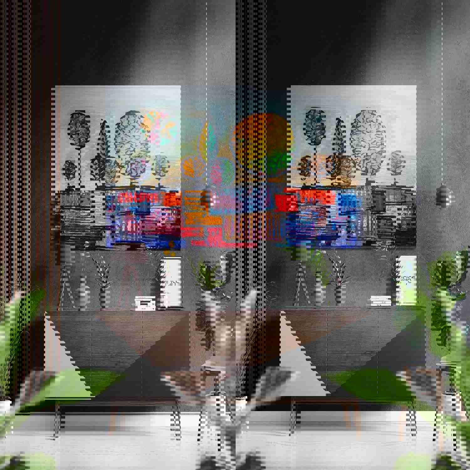 Patchwork Nature Brushed Aluminium Dibond Wall Art