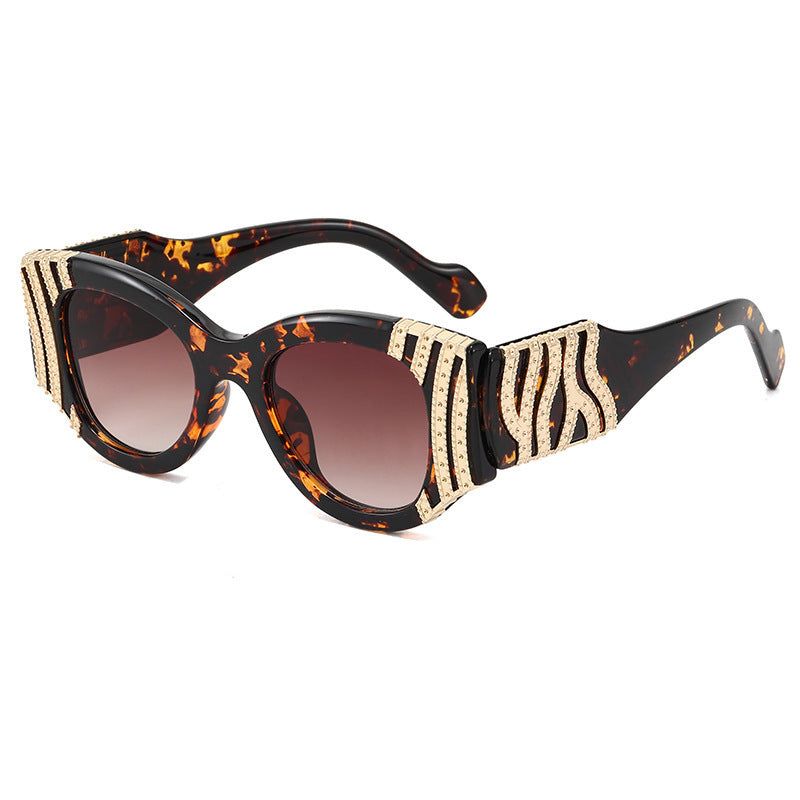 Net Red Sunglasses Female Ins Trend Fashion Sunglasses Female Leopard Glasses