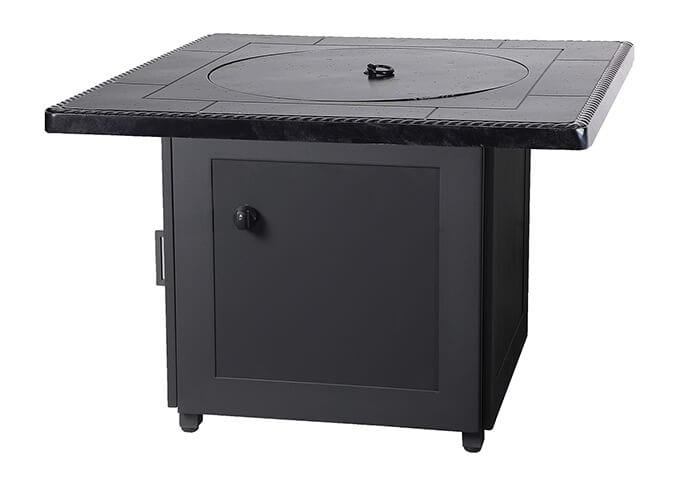 Gensun - Paradise 42 Square Gas Fire Pit Table Top with Paradise Height Fire Pit Base | 1068GT42