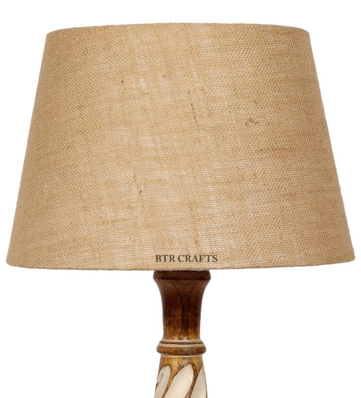 BTR CRAFTS Twister Wooden Table Lamp (Bulb not Included)