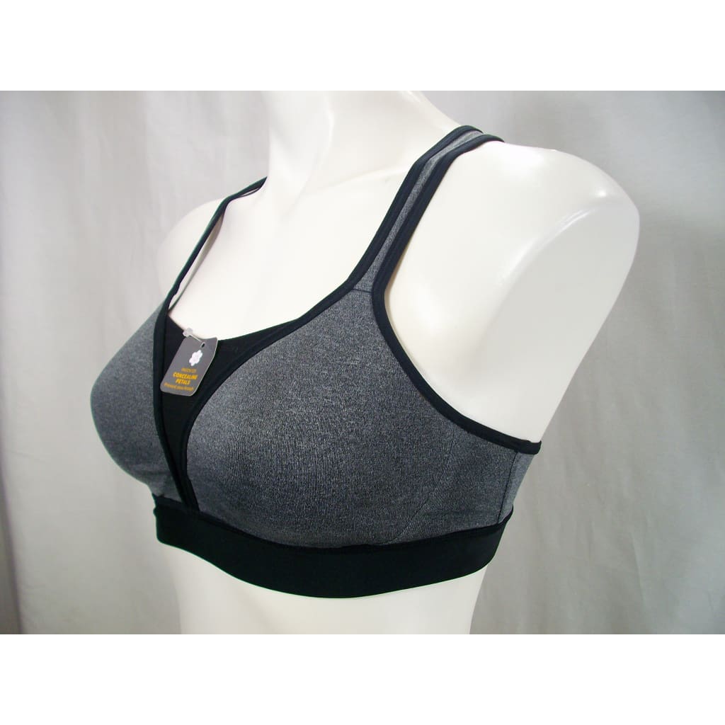 Champion N9619 C9 Power Shape V-Mesh Wire Free Sports Bra XS X-SMALL Gray
