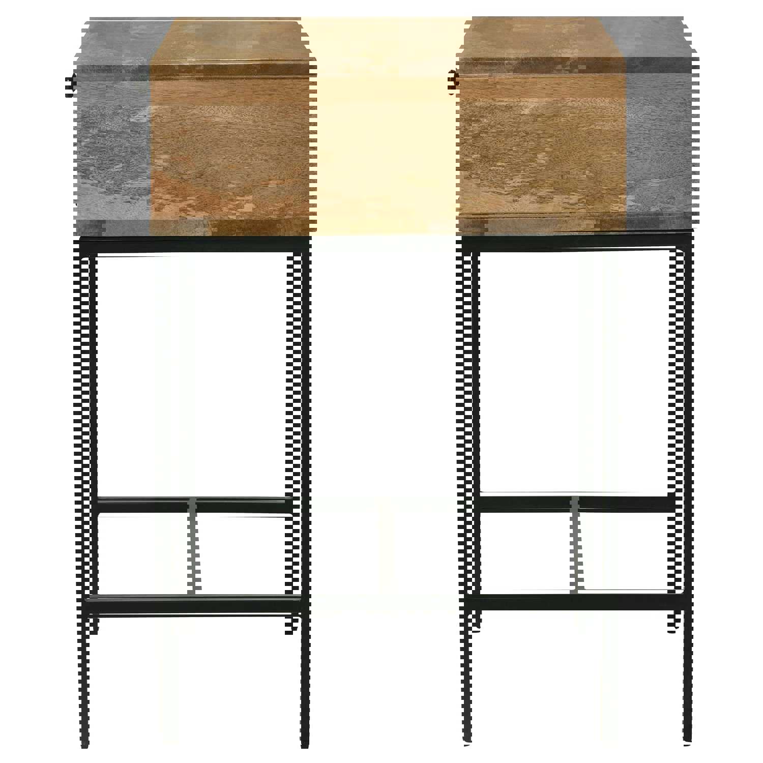 Stephie 1-drawer Rectangular End Table in Honey Brown