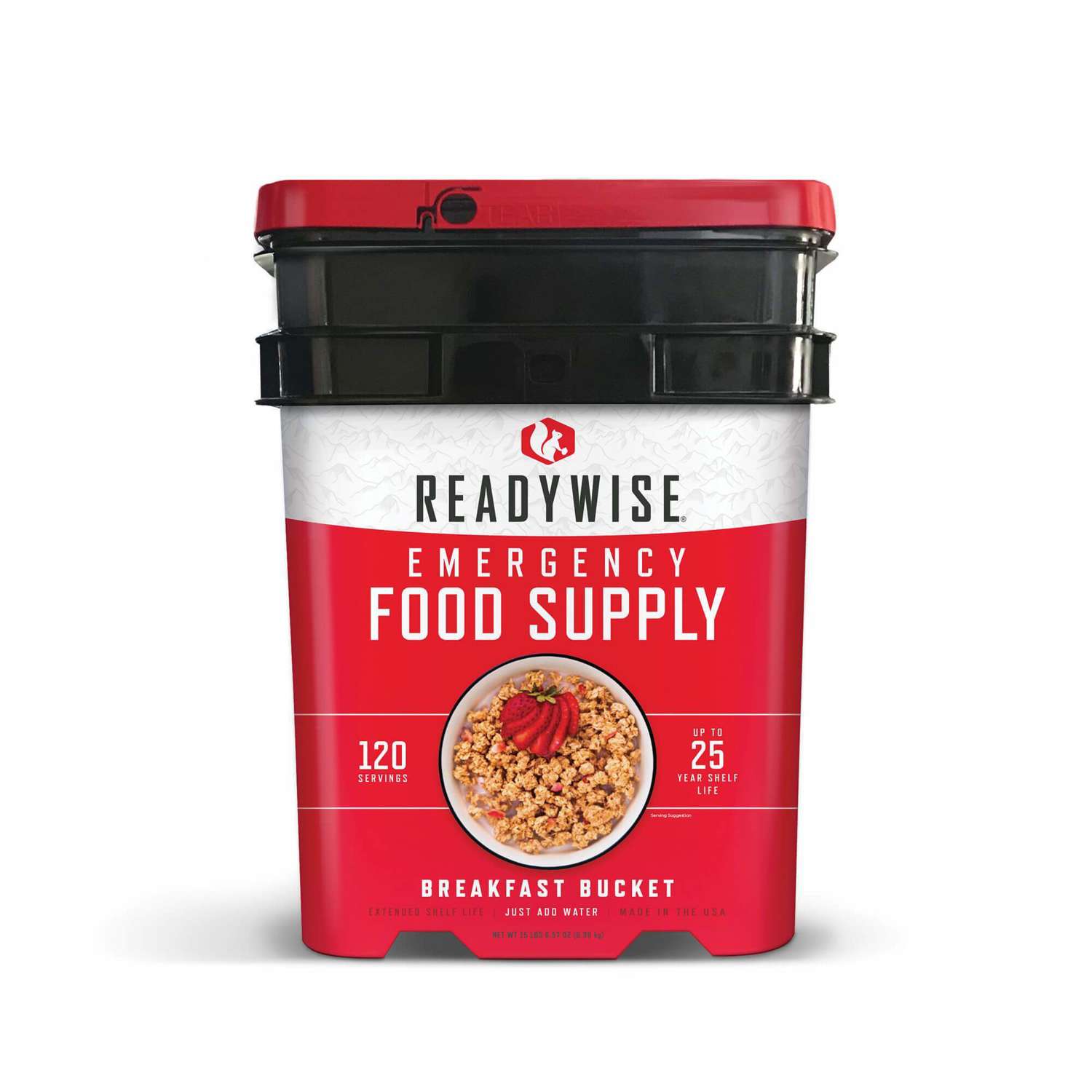 Breakfast Grab & Go Bucket - 120 Servings Emergency Storable Food by ReadyWise