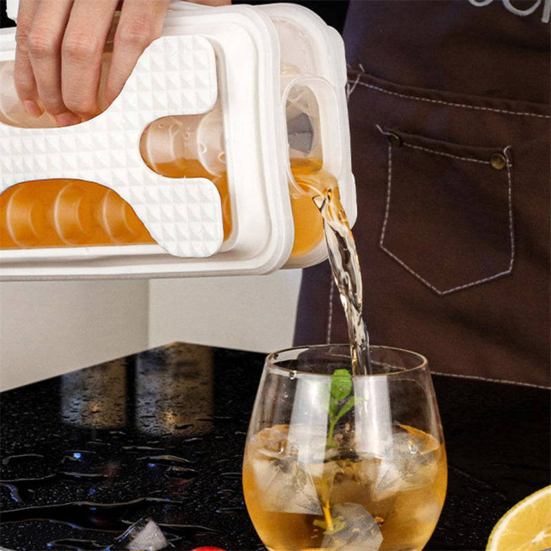 2-in-1 Portable Silicone Ice Ball Mold & Water Bottle - Creative Ice Cube Maker for Summer Drinks