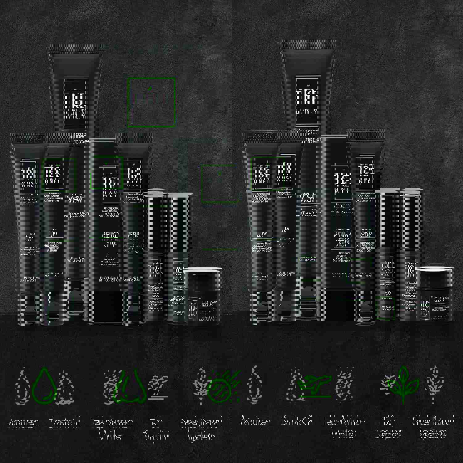 Tiege Hanley Men's Skin Care Set - Level 5 (Complete Routine for Hydration & Anti-Aging)