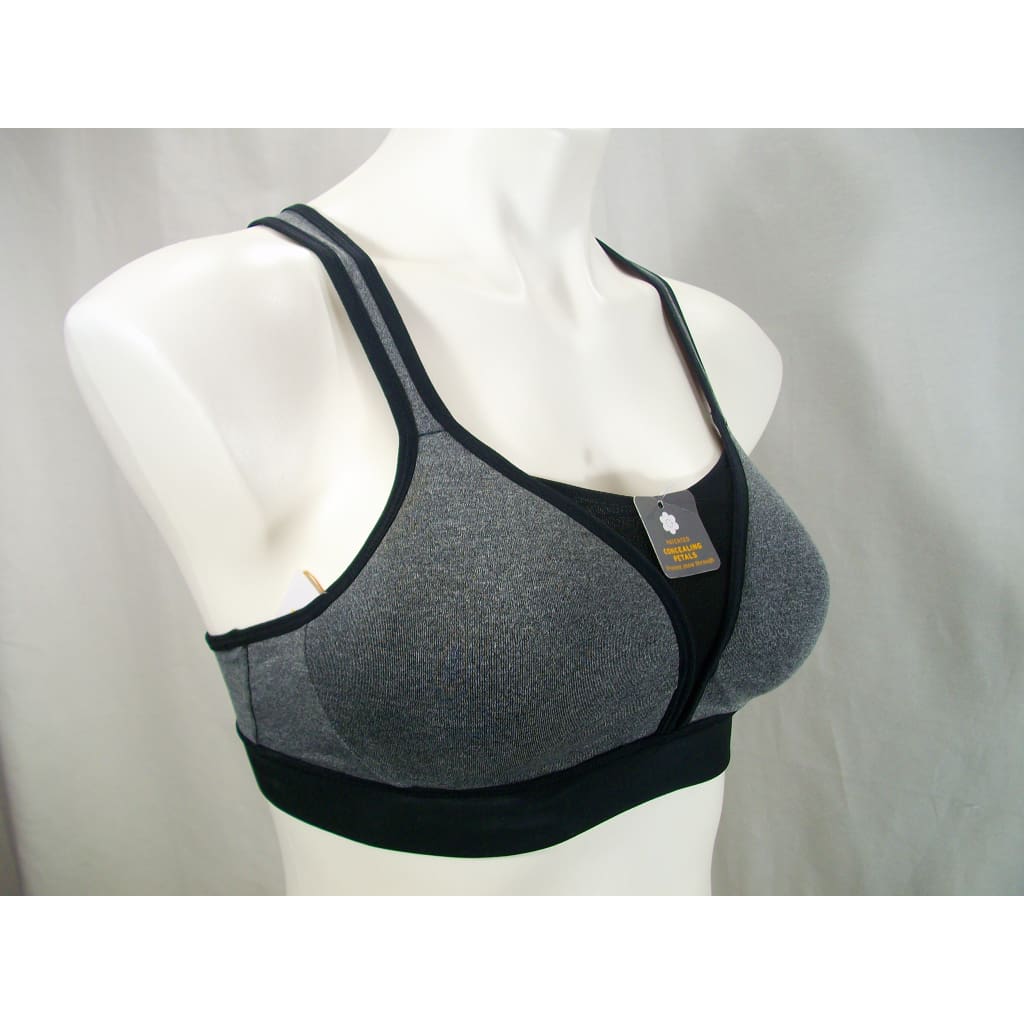 Champion N9619 C9 Power Shape V-Mesh Wire Free Sports Bra XS X-SMALL Gray
