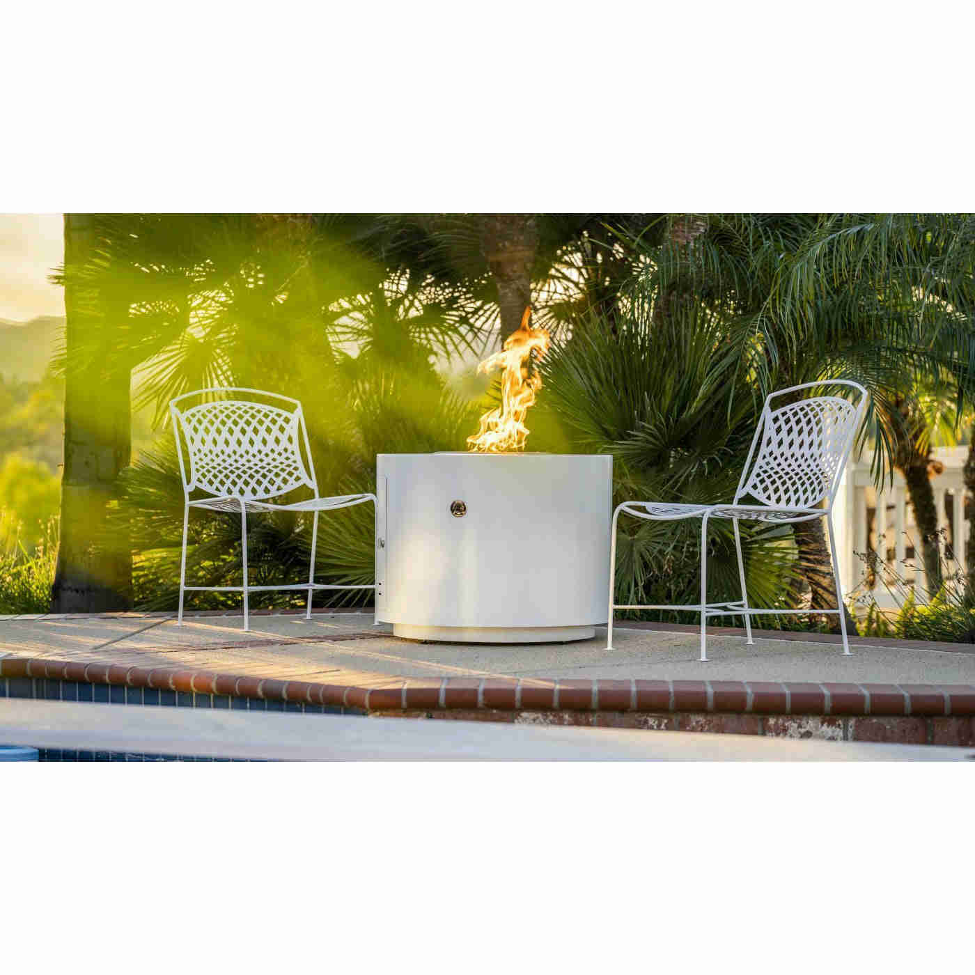 The Outdoor Plus Beverly Fire Pit in Powder Coated Metal with Free Cover