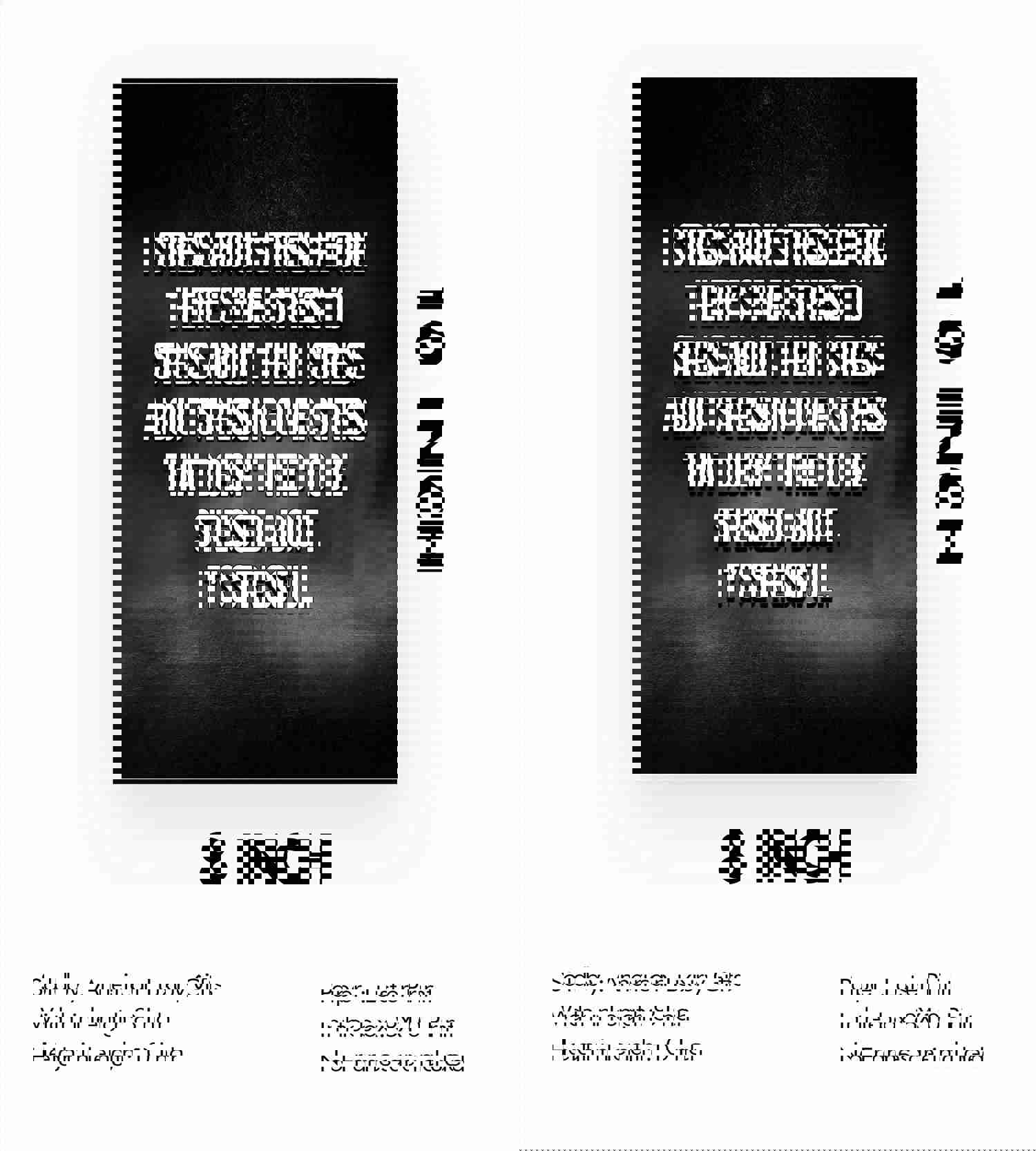 I Stress About Stress-Its Stressful - Funny Typographic Wall Art Print - 8 x 10 - Ready To Frame