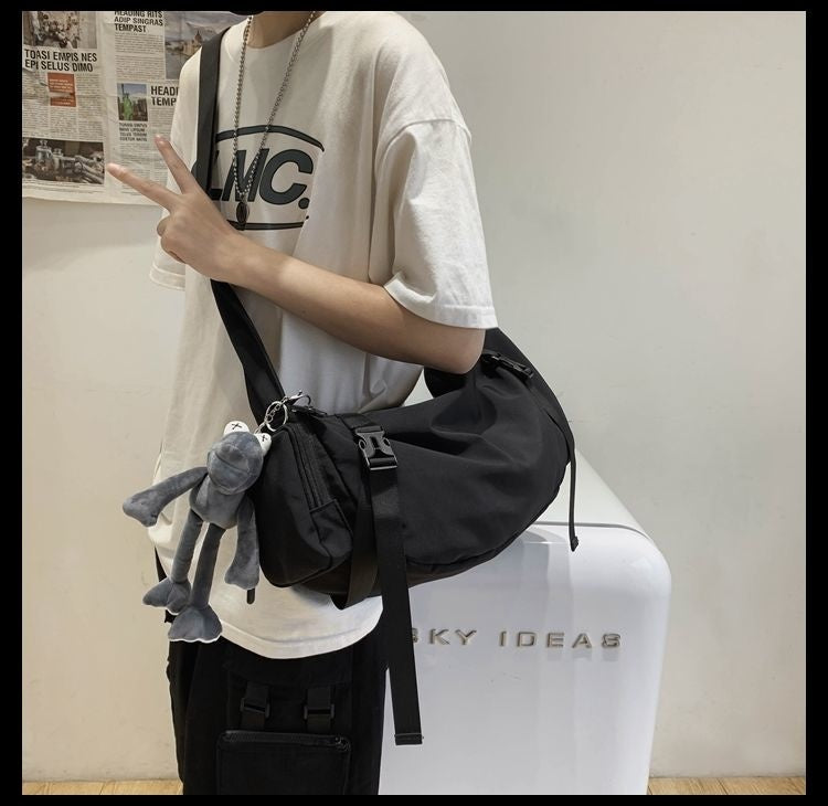 Lkblock Japanese Functional Nylon Sling Bag for Women - Large Capacity Casual Crossbody Messenger Bag