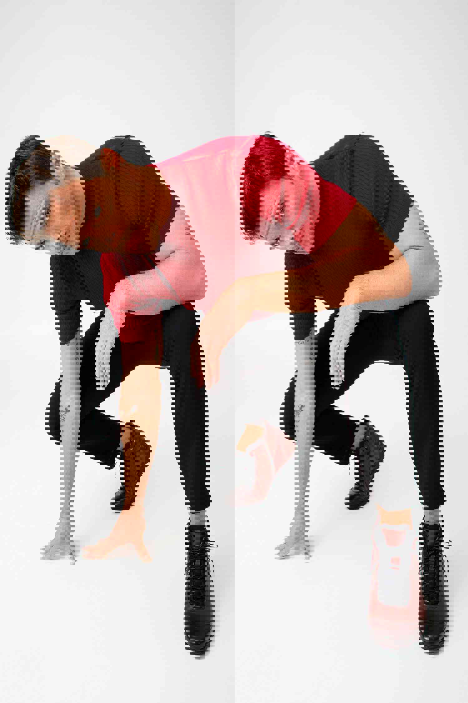 Houston Leather Burgundy Lace-Up Casual Men Boot with Zipper