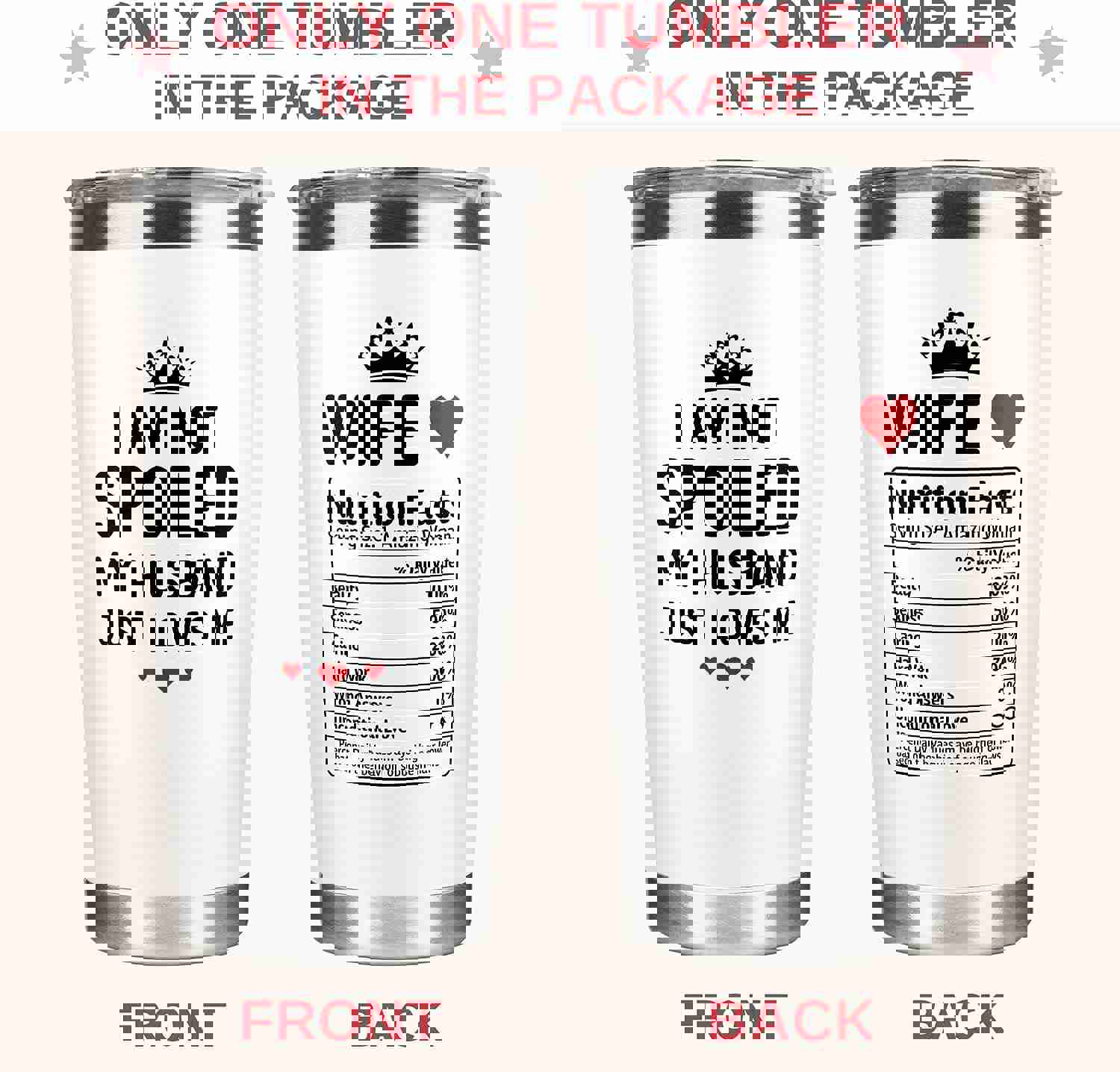 I Love You Wife Tumbler - Anniversary & Birthday Gift